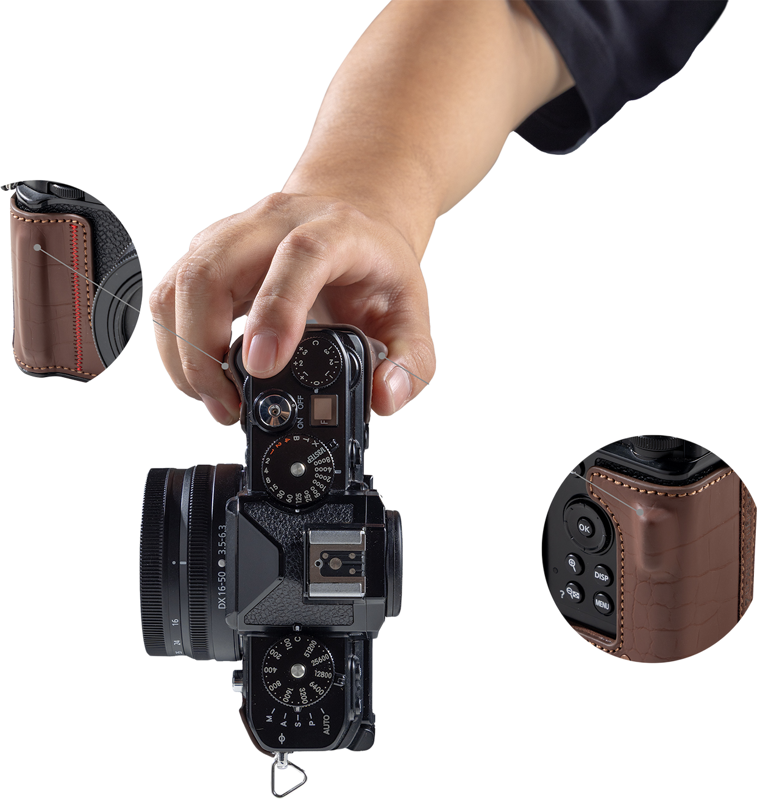 SmallRig 5096 Leather Case Kit for Nikon Z f Brown - 5