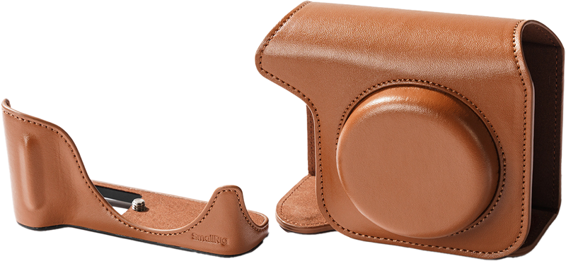 SmallRig 5385 Leather Case Kit for Canon PowerShot V1 Brown - 2