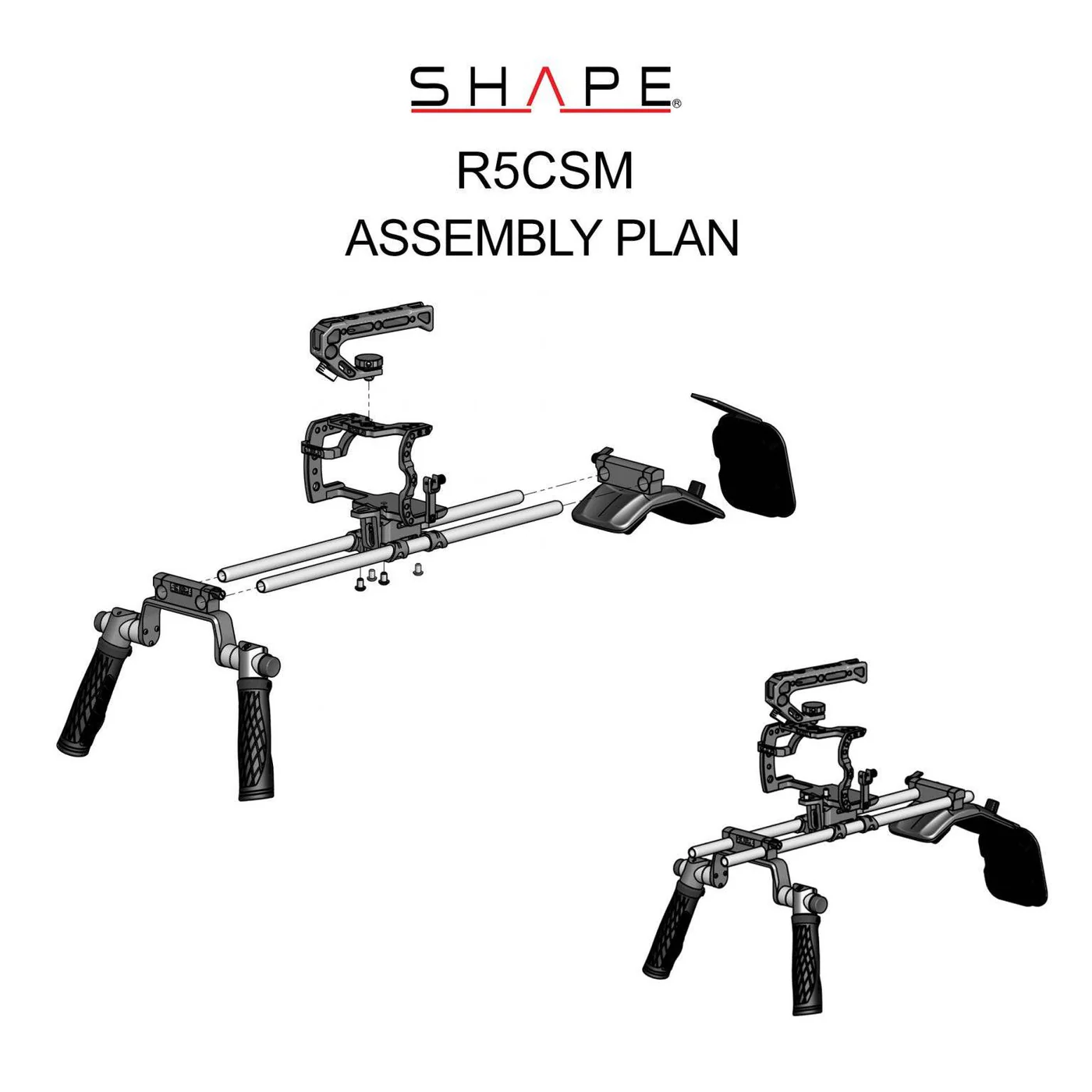 SHAPE Shoulder Mount for CANON R5C/R5/R6 - 11