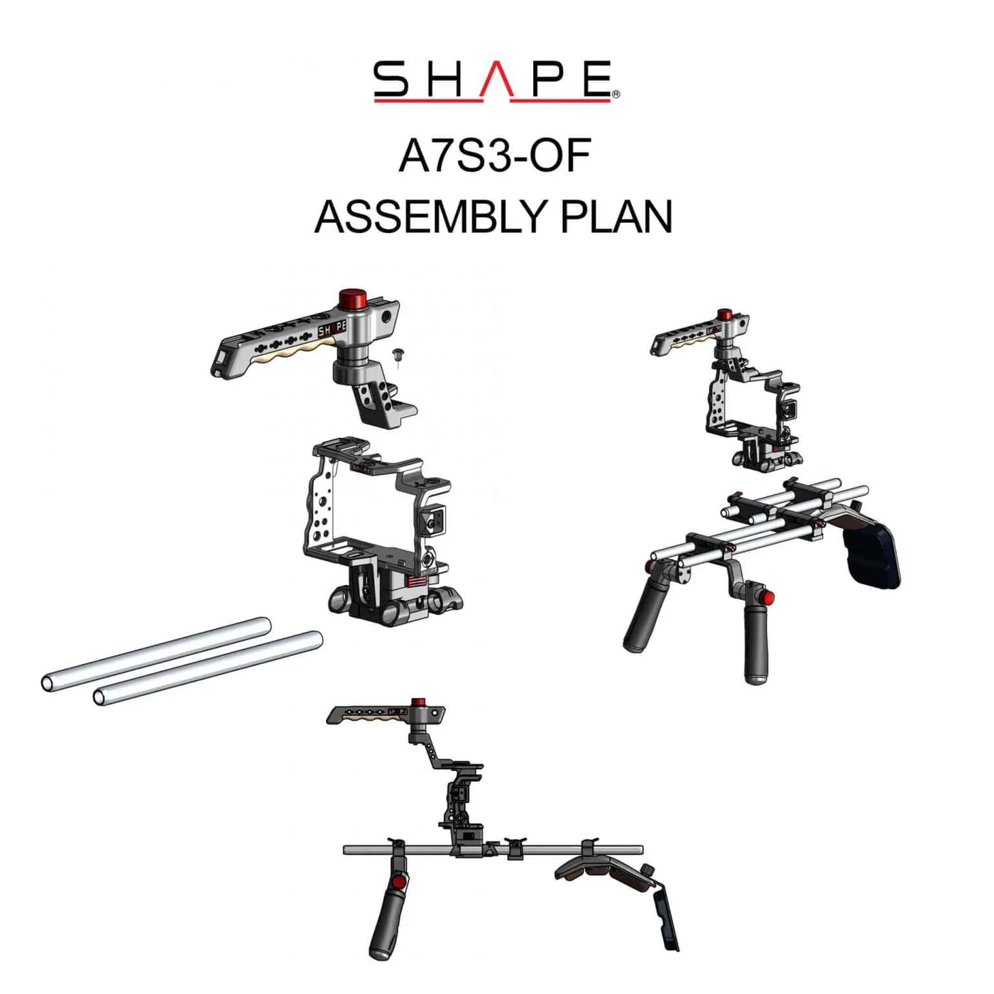 SHAPE Sony A7S3, A7 IV Offset Shoulder Mount - 13
