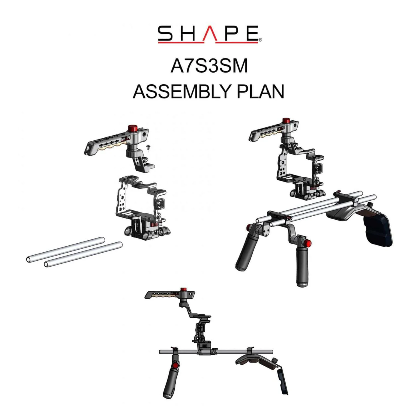 SHAPE Sony A7S3, A7 IV Shoulder Mount - 12