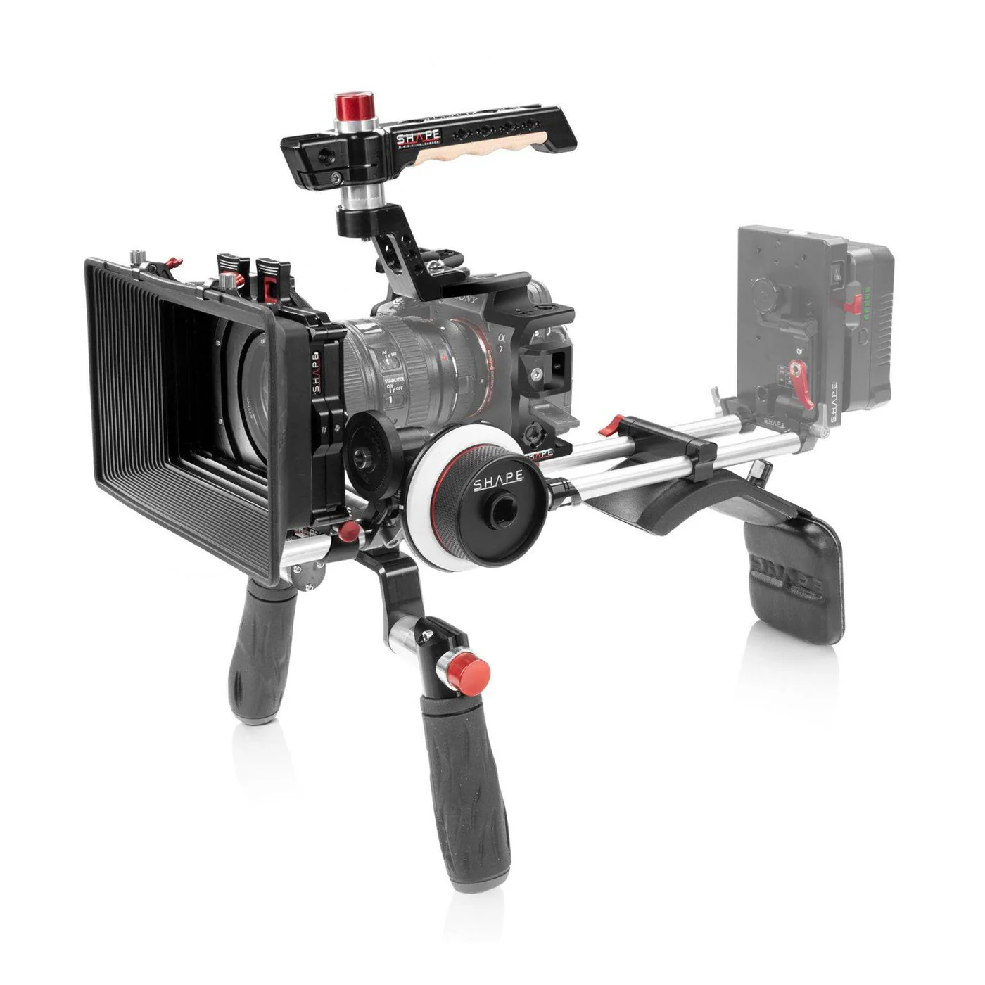 SHAPE Sony A7S3, A7 IV Shoulder Mount with Matte Box and Follow Focus - 2