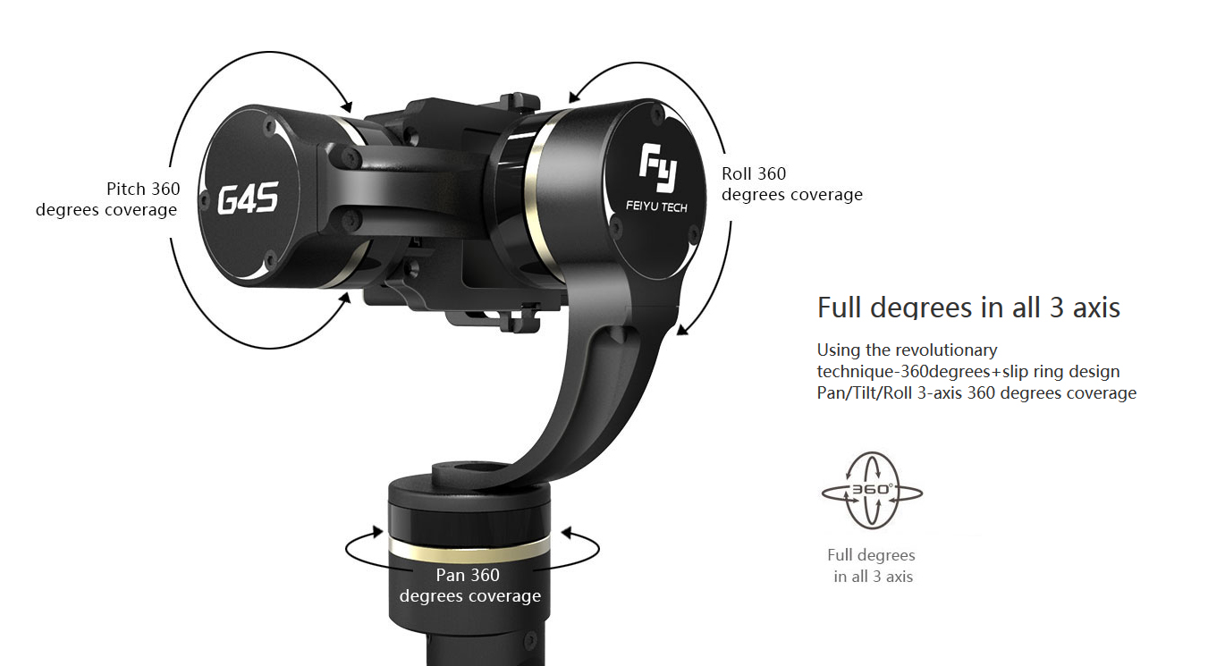 G4S 3-axis Gimbal Stabilizer Fy Gopro - Voosestore