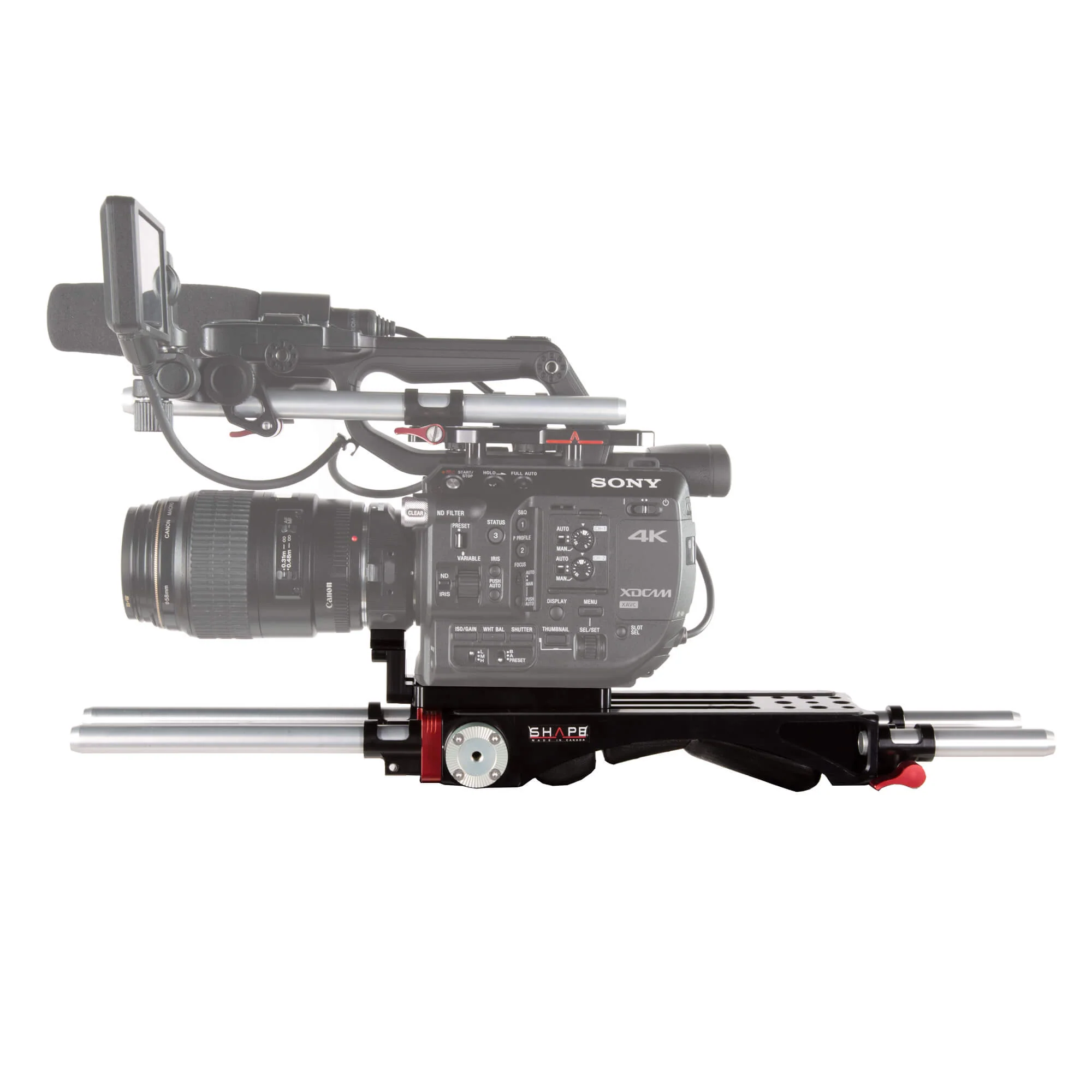 SHAPE Sony FS5 Baseplate V-Lock Quick Release with Metabones Support