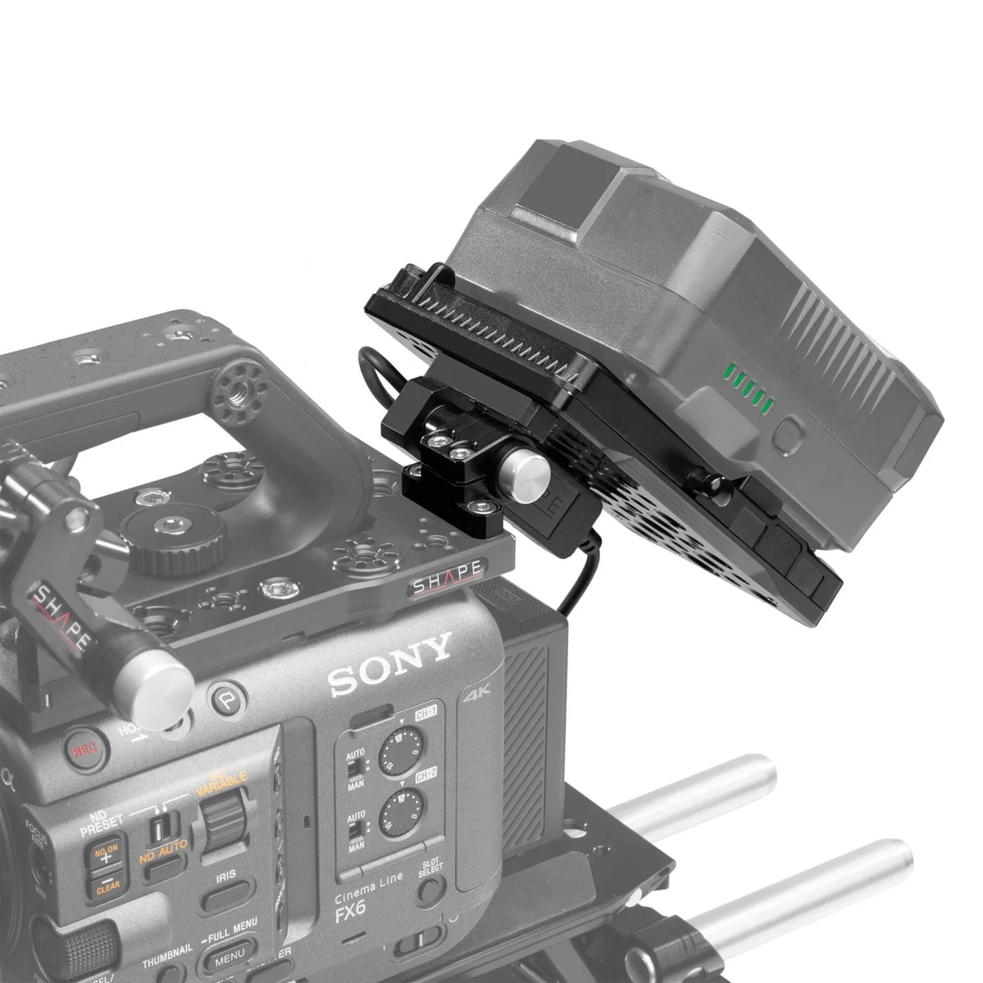 SHAPE Sony FX6 Gold Mount pivoting battery plate – för filmskapare - 8