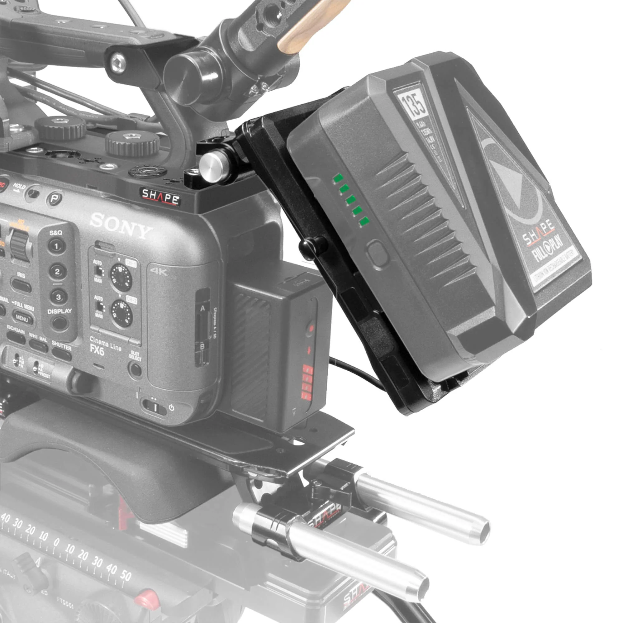 SHAPE Sony FX6 V-Mount pivoting battery plate – för filmskapare - 2
