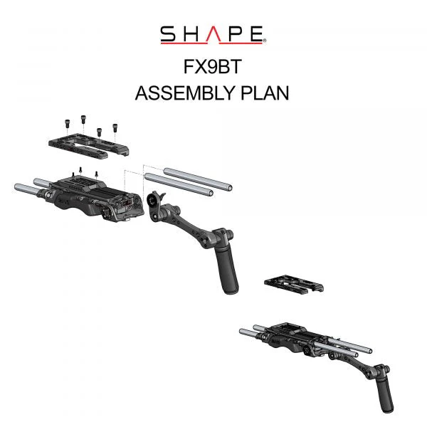 SHAPE Sony FX9 Baseplate and Top Plate - 24