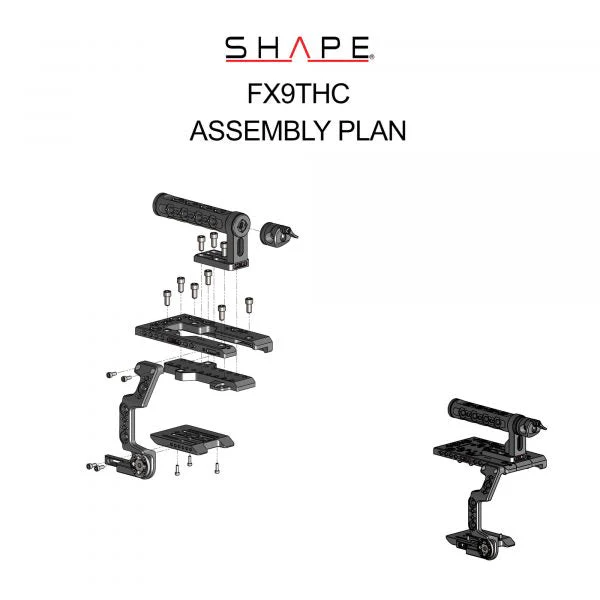 SHAPE Sony FX9 Cage Top Handle - 9
