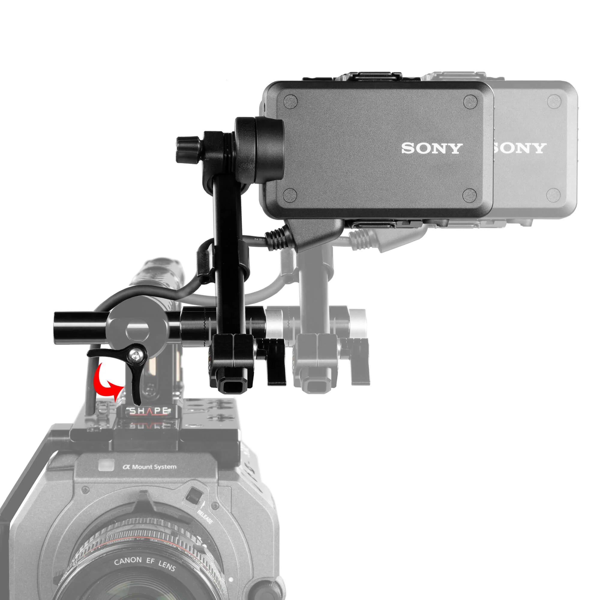 SHAPE Sony FX9 Push-Button View Finder Mount
