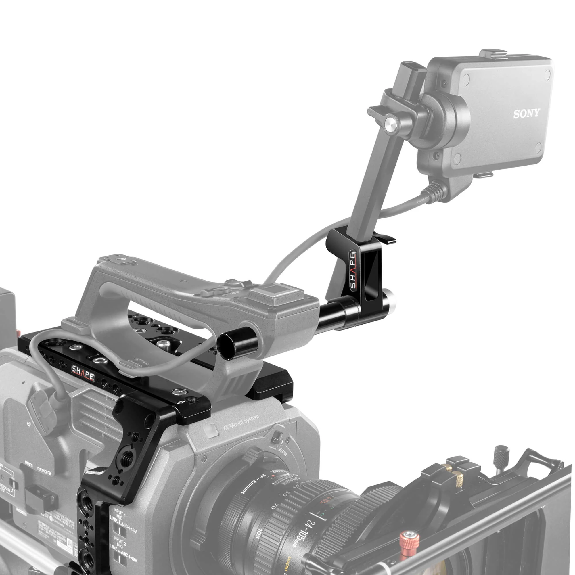SHAPE Sony FX9 Push-Button View Finder Mount - 3