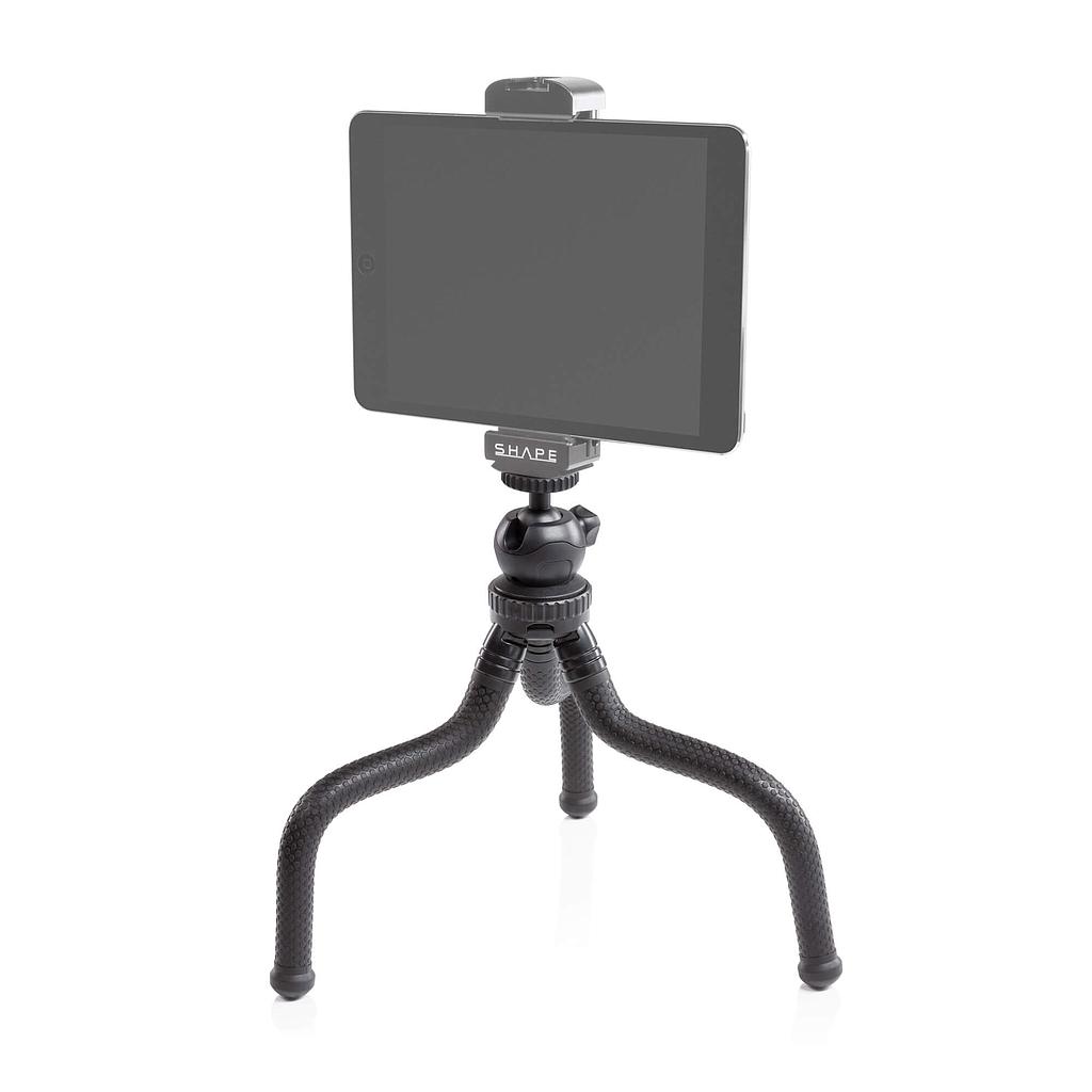 SHAPE Tablet Aluminum Mount and Tripod Flexible Grip with Ball Head – för filmskapare