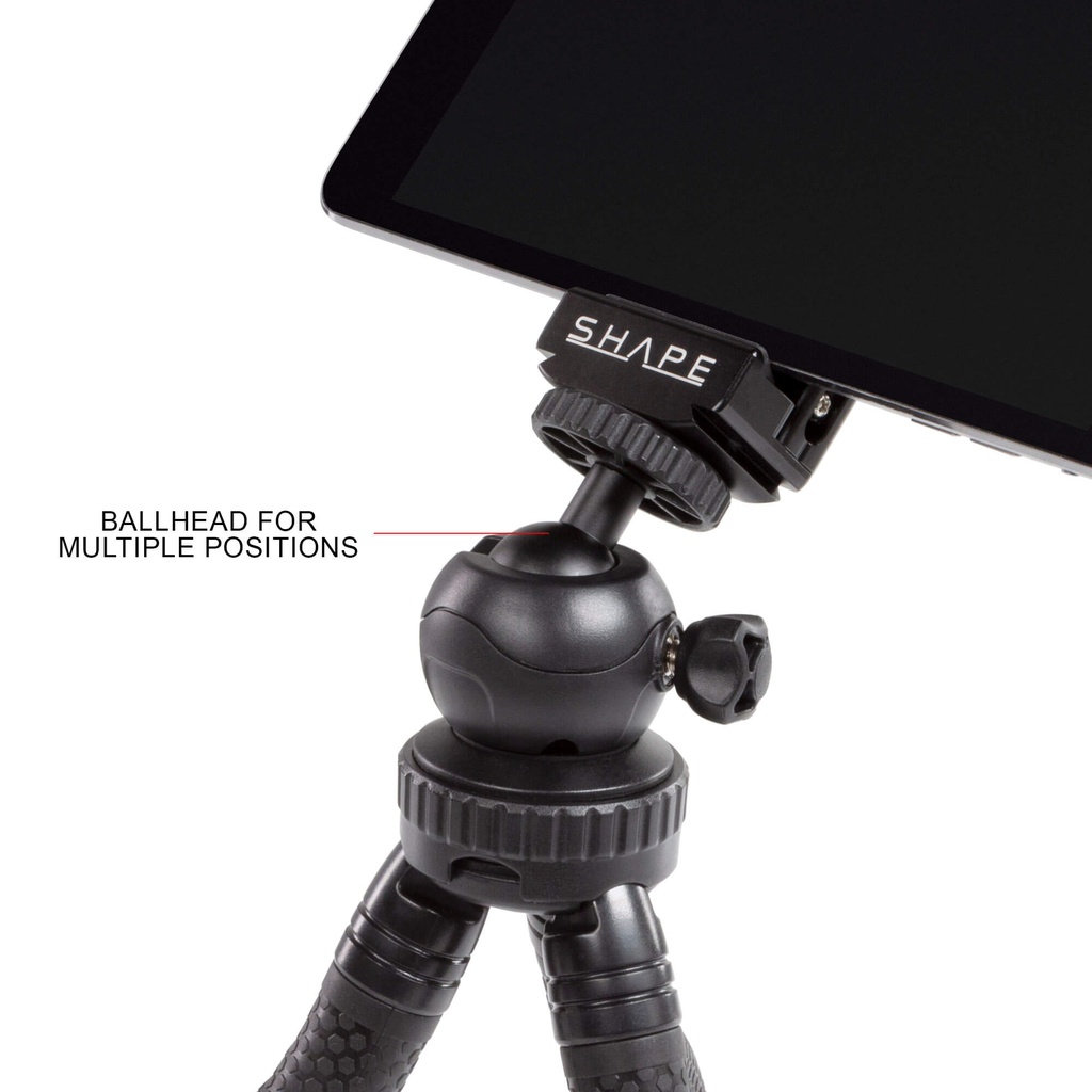 SHAPE Tablet Aluminum Mount and Tripod Flexible Grip with Ball Head – för filmskapare - 4