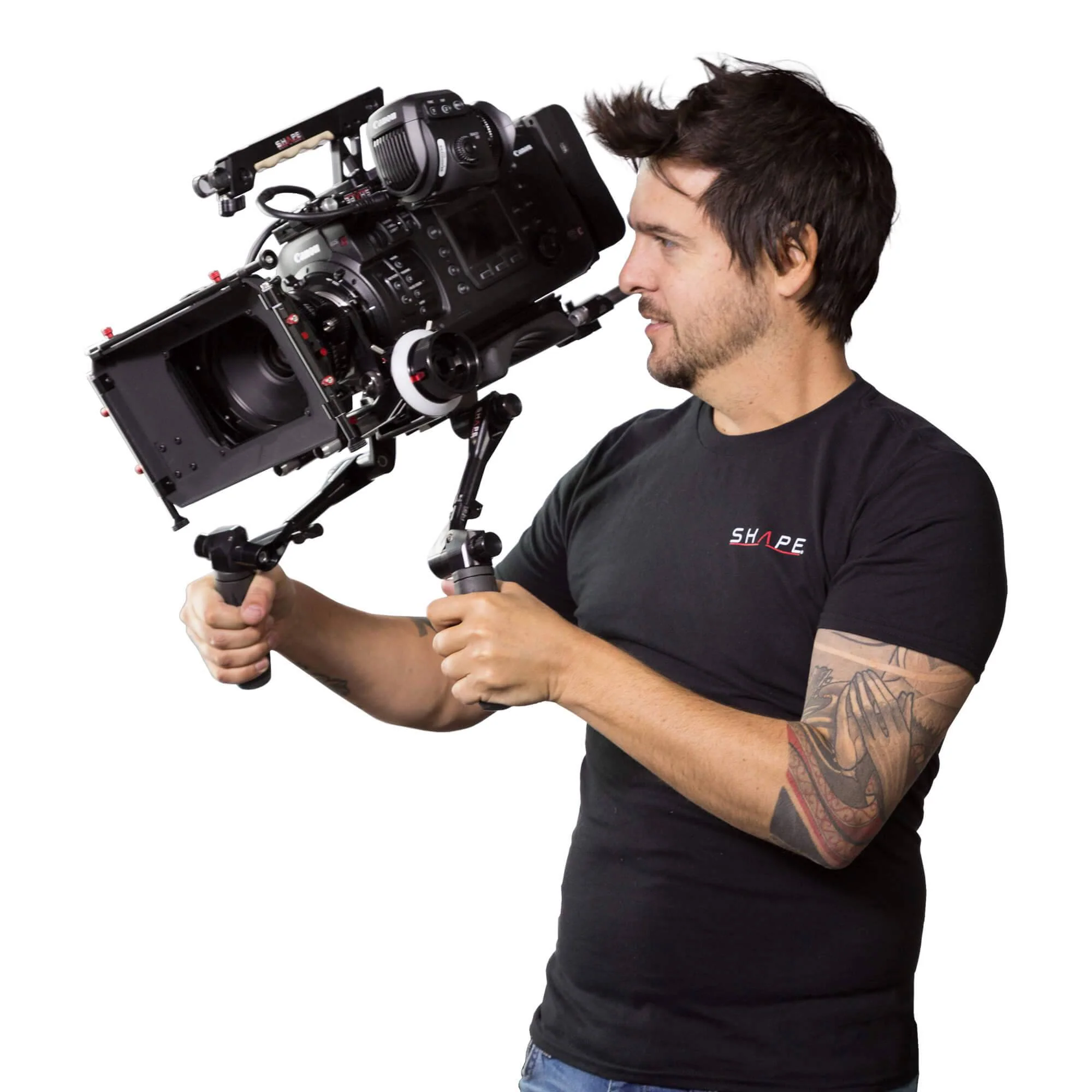SHAPE Telescopic Black Handle Arri Rosette - 4