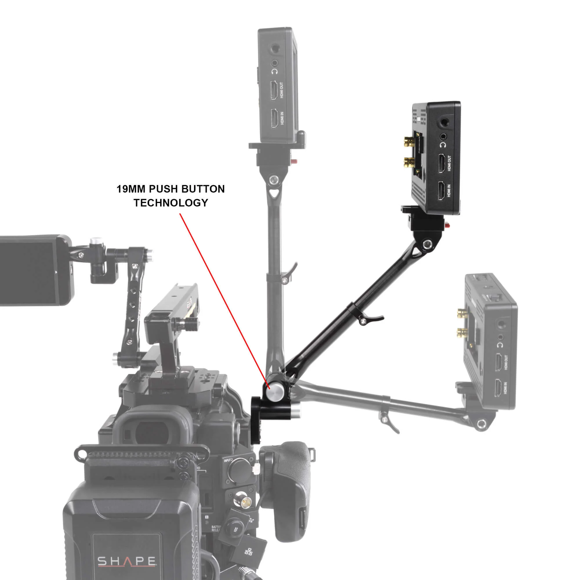 SHAPE Telescopic Push-Button Magic Arm mit Mini Quick Release - 3
