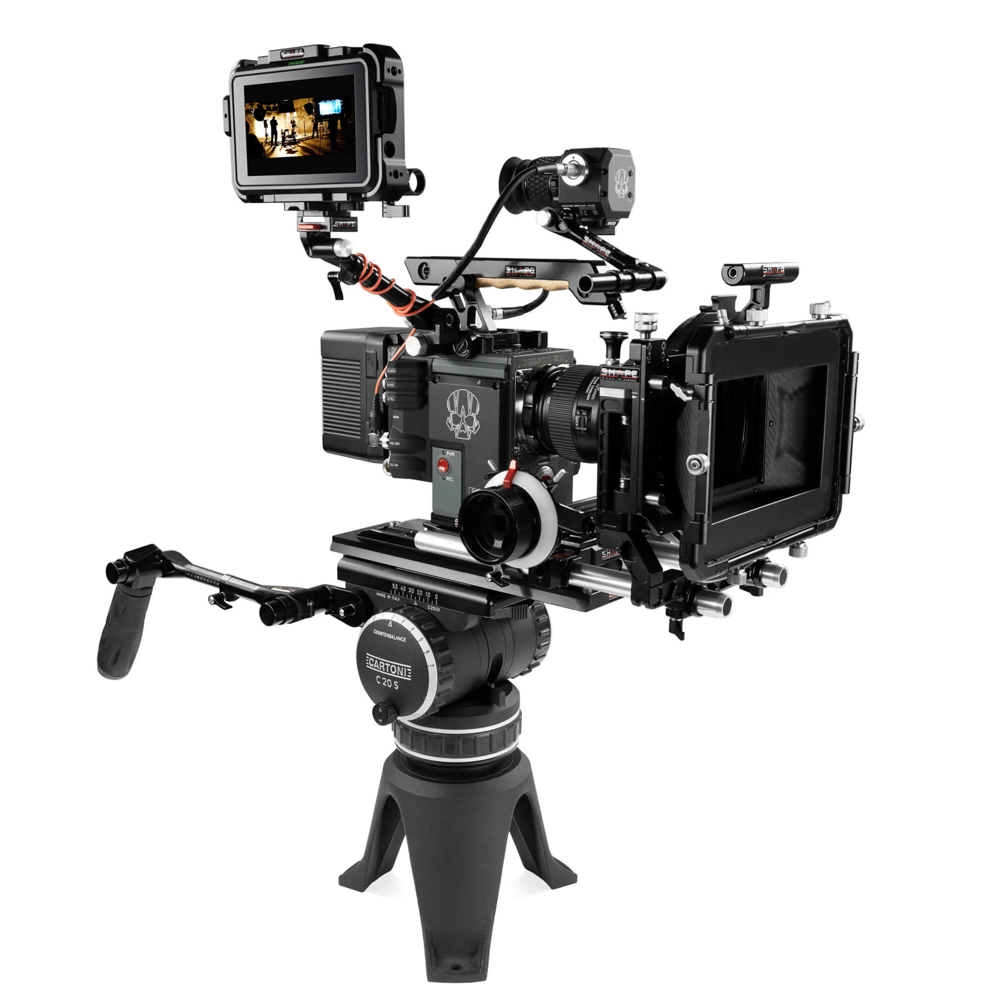 SHAPE Tripod Pan Handle Telescopic Push-Button for Cartoni - 4