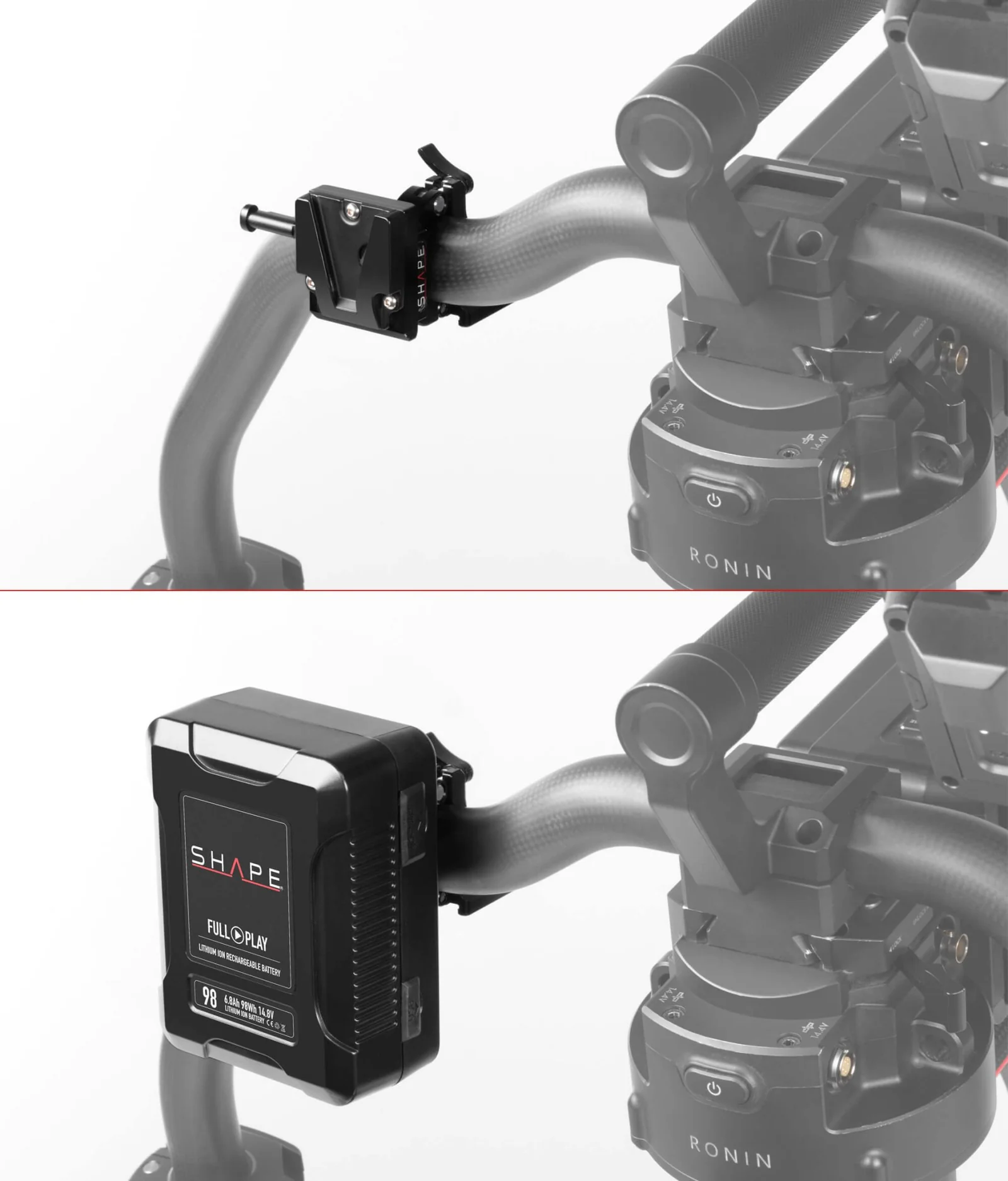 SHAPE V-MOUNT BATTERY DOCK CLAMP FOR 25MM GIMBAL HANDLEBAR – för filmskapare - 3