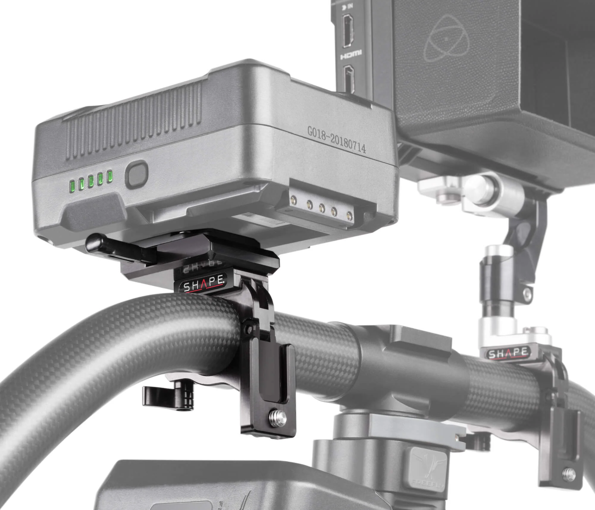 SHAPE V-MOUNT BATTERY DOCK CLAMP FOR 30MM GIMBAL HANDLEBAR – för filmskapare - 2