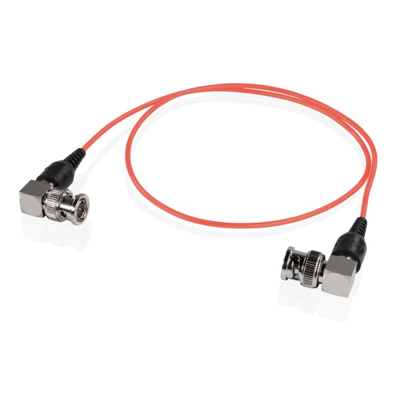 SHAPE skinny 90-degree BNC cable 24" red