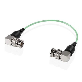 SHAPE skinny 90-degree BNC cable 6" green