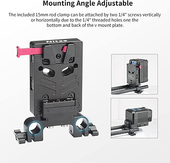 Nitze V-mount Battery Plate with 15mm Rod Clamp N21-D7