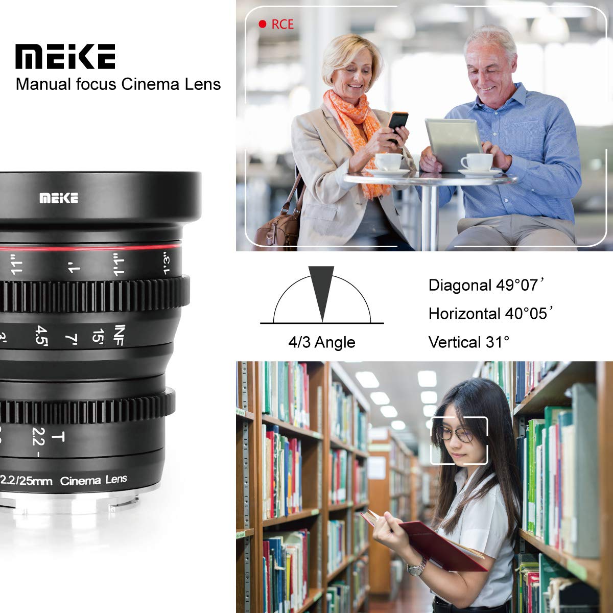 MEIKE 25mm T2.2 Manual Focus Cinema Prime Lins (MFT Mount) – för filmskapare - 9