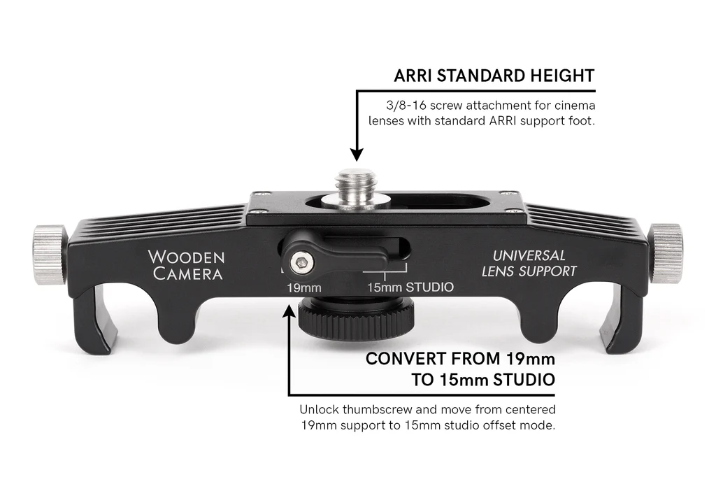 Wooden Camera Universal Lens Support (19mm/15mm Studio) - 2