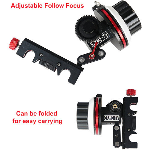 CAME-TV FF-01 Follow Focus System with A/B Hard Stops for 15mm Rod  - 4