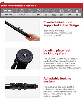 Monopod MP408FL Kingjoy