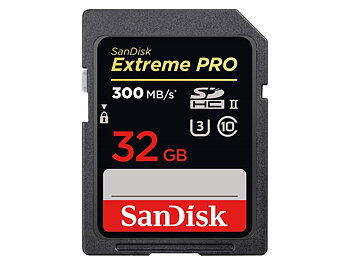 Sandisk Memory card Secure Digital 32GB Extreme Pro SDHC UHS-II U3 C10 300MB/s