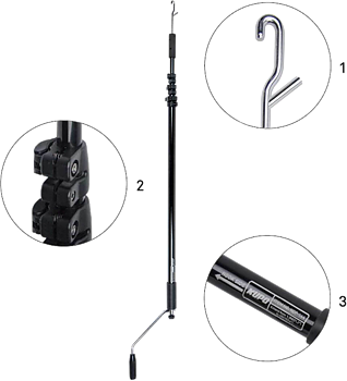 Kupo KCP-206 Telescopic Operating Pole ( 1.9~6.4M)