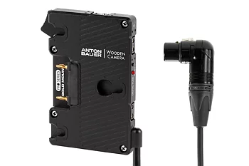 Wooden Camera Pro Gold Mount (4pin XLR Right Angle)