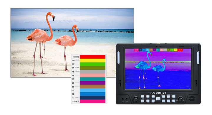 MustHD 7"  M702S-4K Camera Monitor 3G-SDI & HDMI  - 10