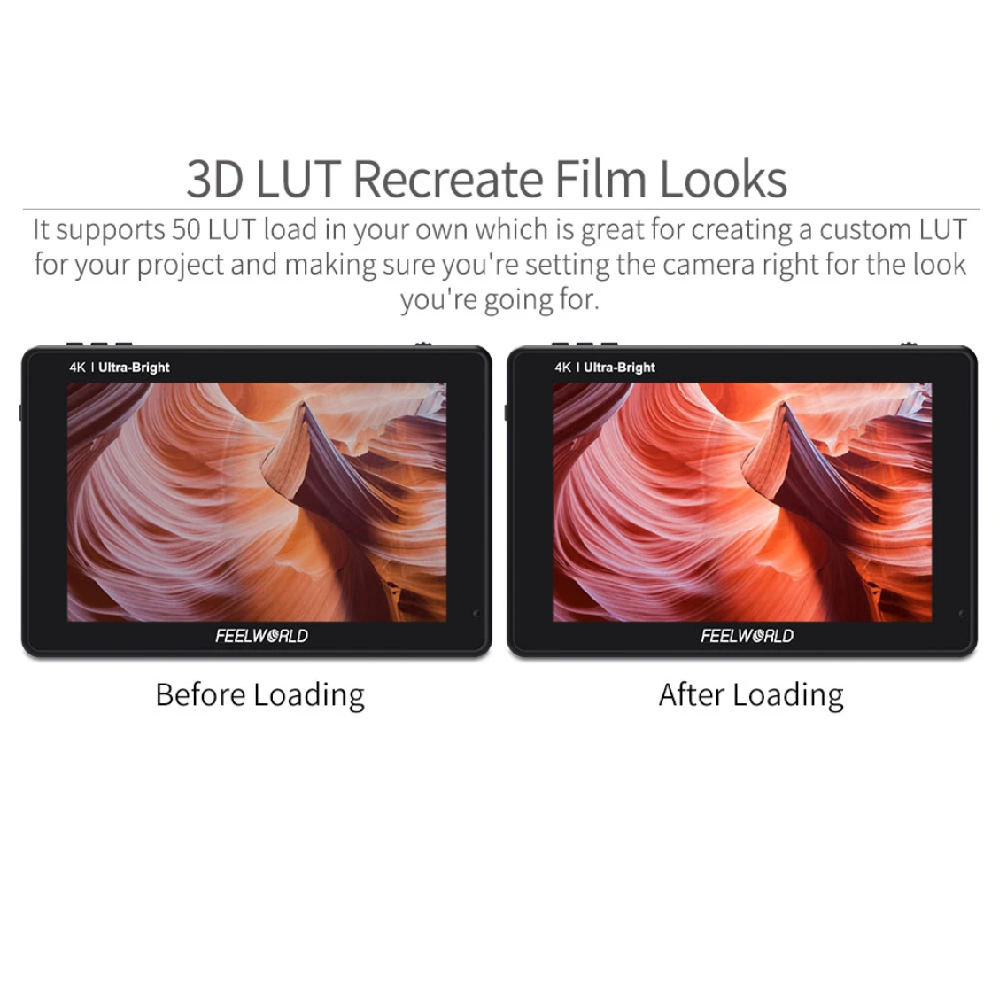 Feelworld LUT7S 7" 3D LUT 4K Sdi/HDMI Camera Monitor - 8