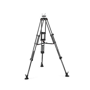 MANFROTTO Tripod CF Twin leg with middle spreader video tripod 100/75mm bowl