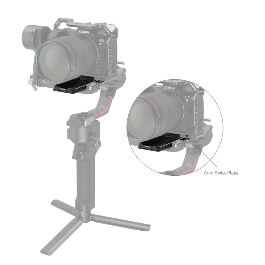 SmallRig Quick Release Plate with Arca-Swiss for DJI RS 2/RSC 2/Ronin-S 3061 - 3