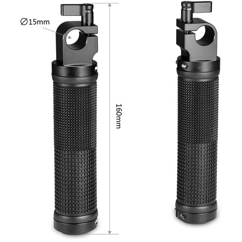 SmallRig Black Basic Handle V2 with 15mm Rod Clamp (2pcs) 1626 - 2