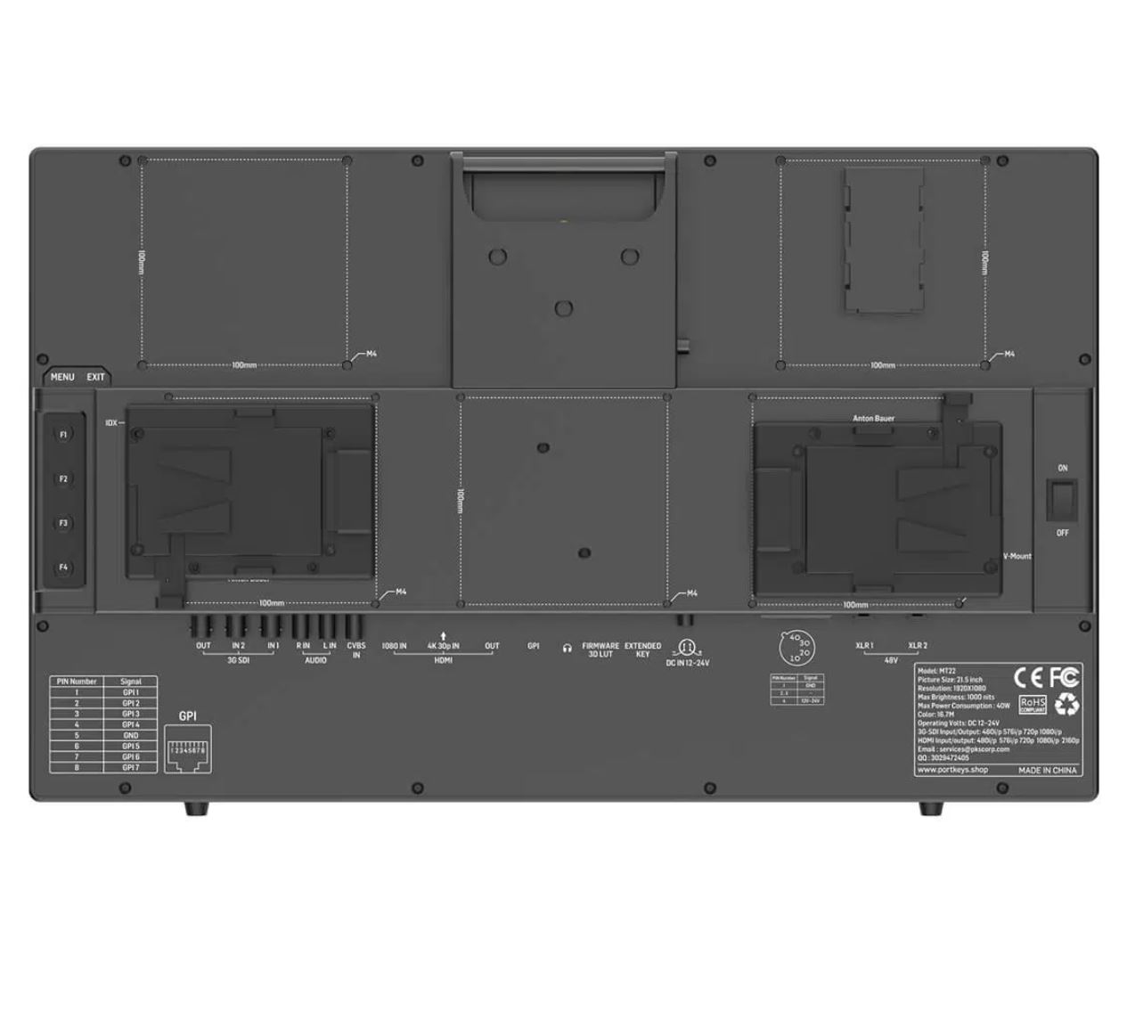 PORTKEYS MT22 Skärm - 4