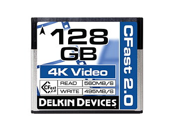 Delkin Memory Card Cinema CFast 2.0 128GB 560MB/s