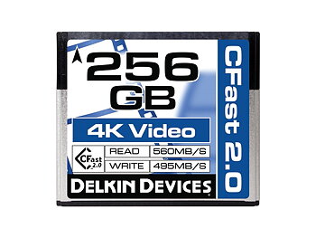 Delkin Memory Card Cinema CFast 2.0 256GB 560MB/s