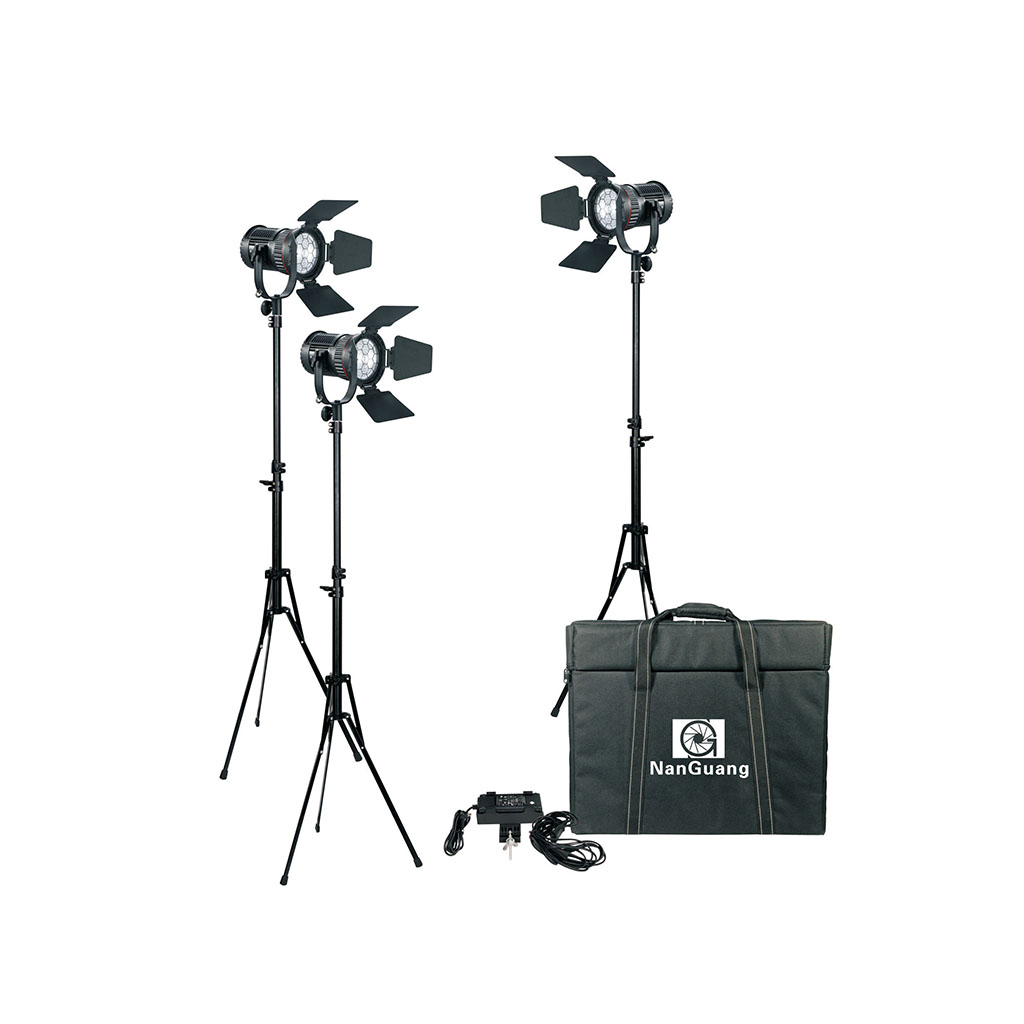 NanGuang LED Fresnel Videolight CN-30F x3 Kit