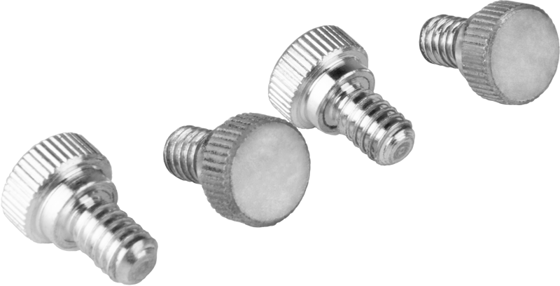 Kupo KS-363 1/4""""-20*10mm Steel Thumb Screw, Knurled Head (Set of 4)