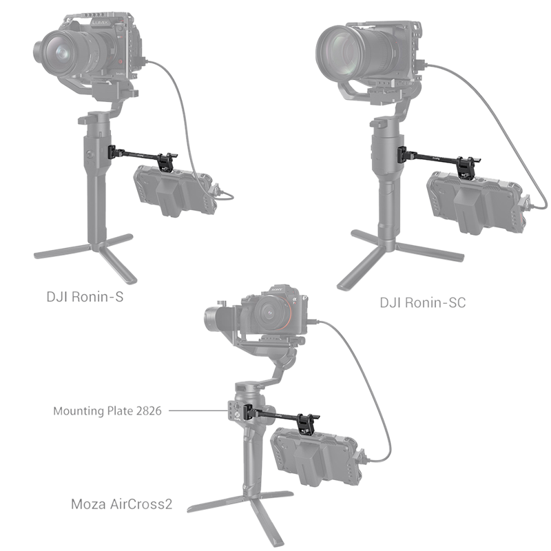 SmallRig 2889 Adjustable Monitor Mount for Gimbals - 11
