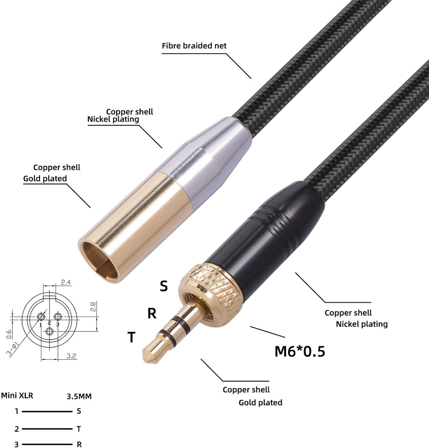 3.5mm To Mini xlr Cable - 5