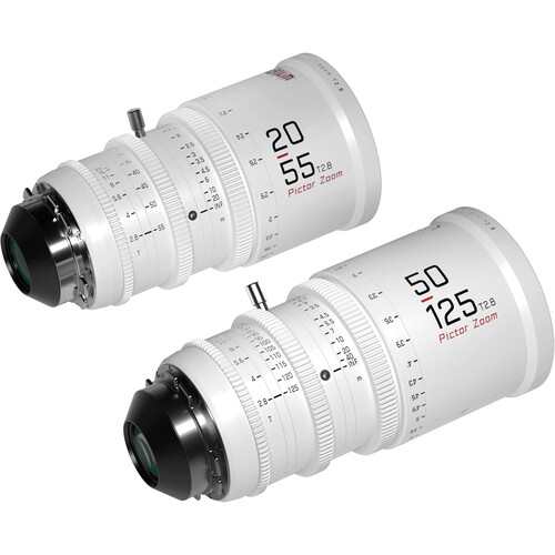 DZOFilm Pictor 20-55mm and 50-125mm T2.8 Super35 Cinema Zoom Lens Bundle White  (PL Mount and EF Mount) - 2