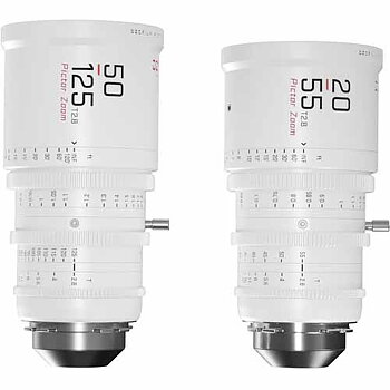 DZOFilm Pictor 20-55mm and 50-125mm T2.8 Super35 Cinema Zoom Lens Bundle White  (PL Mount and EF Mount)