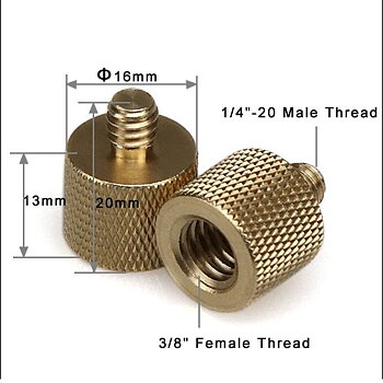 Omvandlare gänga hona 3/8" till hane 1/4"