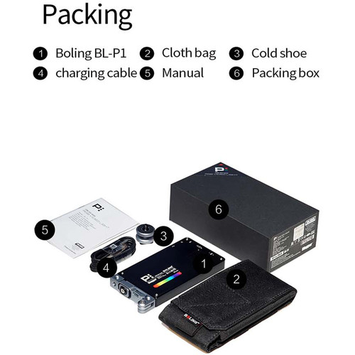 BOLING BL-P1 Pocket LED RGB Video Light - 7