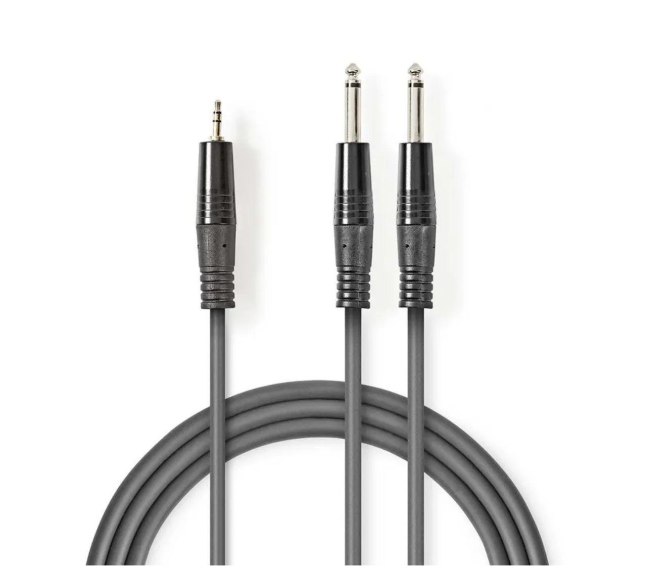 Adapterkabel 2x 6,3 mm till 3,5 mm Stereo 1,5 m