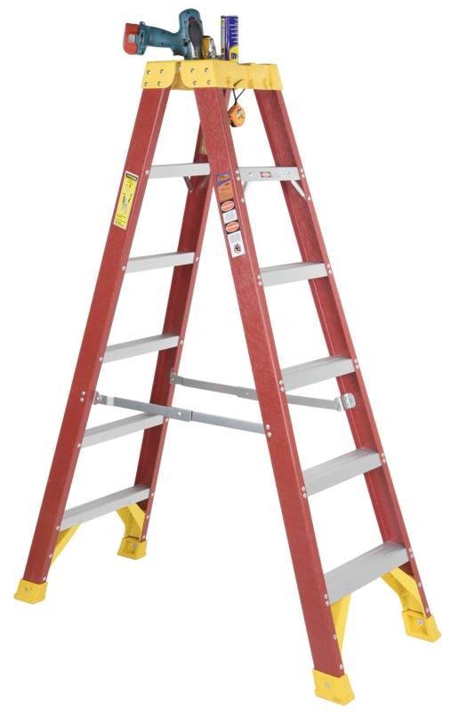 Kupo KFL-T6 Fiberglass ladder Double Sided  (180cm) - 2