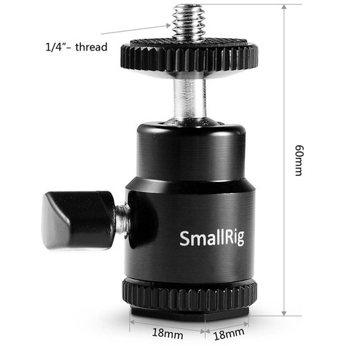 SmallRig Cold Shoe mount to 1/4" Threaded Adapter 2-pack 2059 - 3